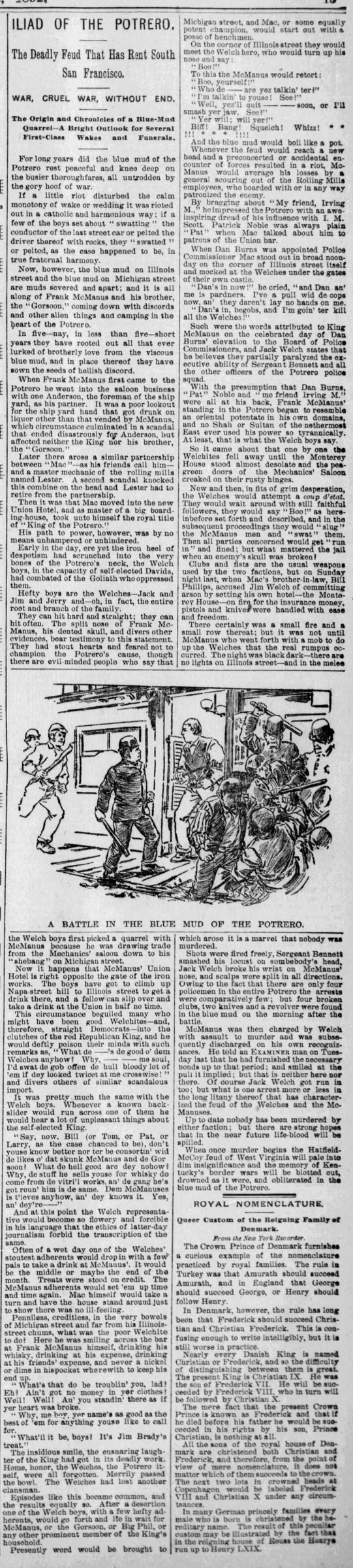 Supplied article clipping; Royal Nomenclature at the lower right is a separate article.