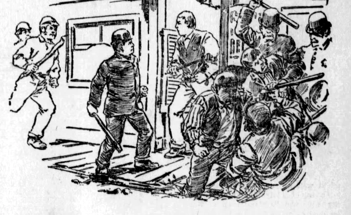 A Battle in the Blue Mud of the Potrero — The Examiner, 28 February 1892.